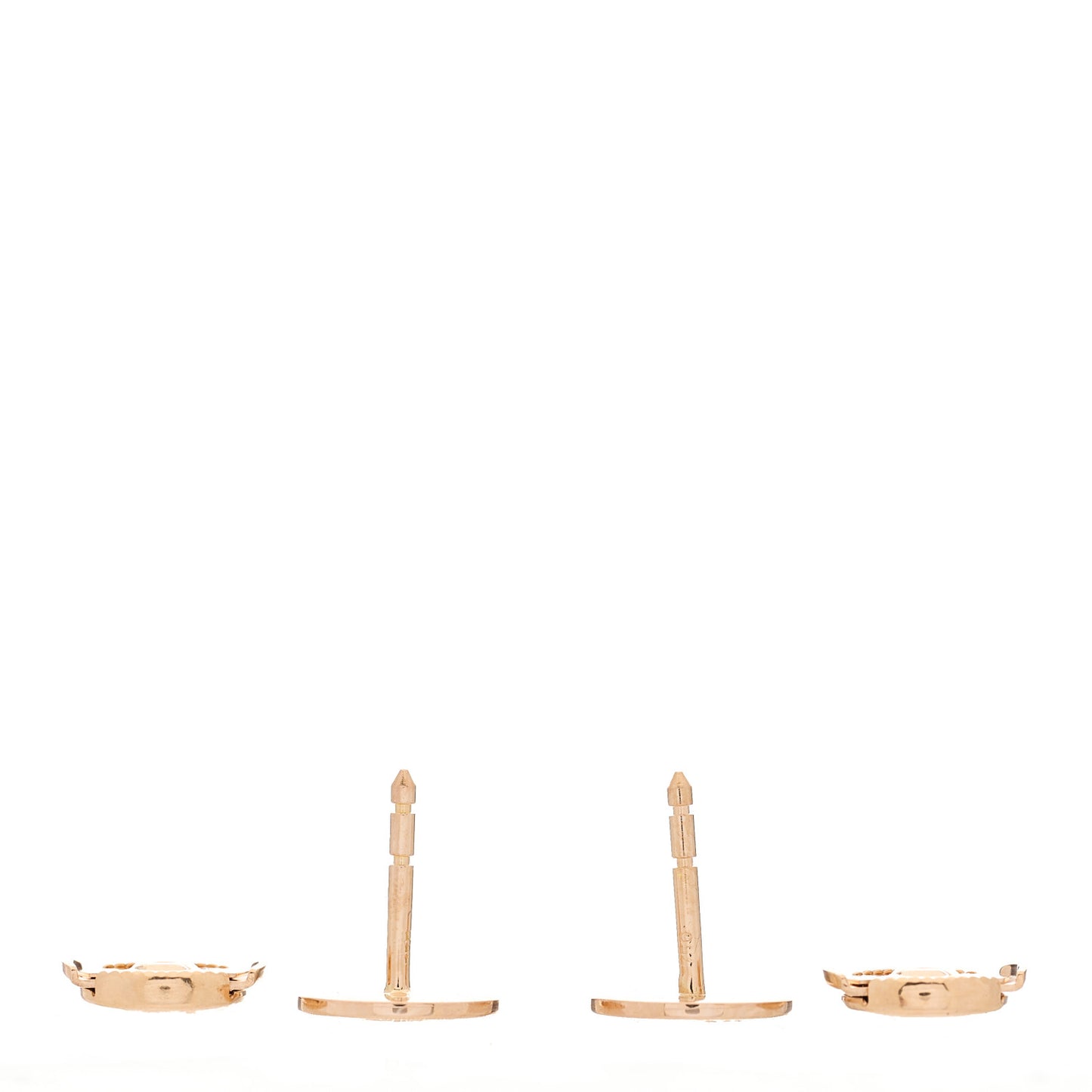 18K Rose Gold TPM Ex-Libris Stud Earrings