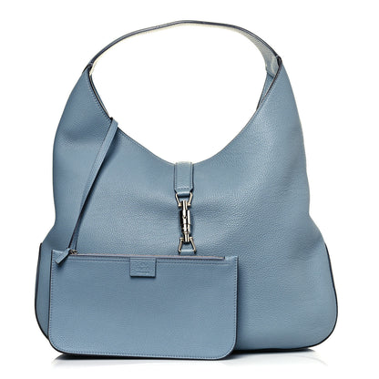 Gucci Soft Grained Calfskin Large Jackie Hobo Light Blue 1 of 10