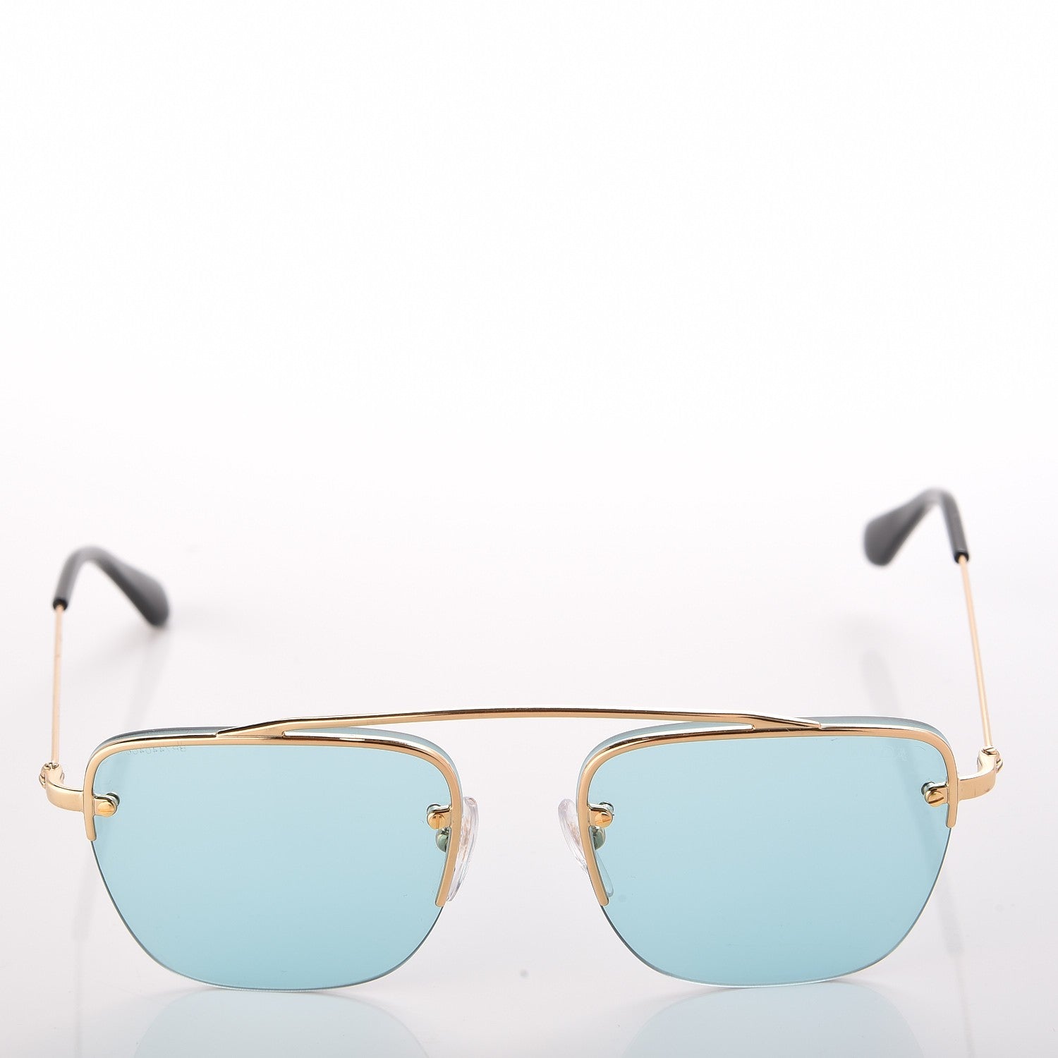 Prada Rimless Sunglasses SPR 570 Gold 200168 – FASHIONPHILE