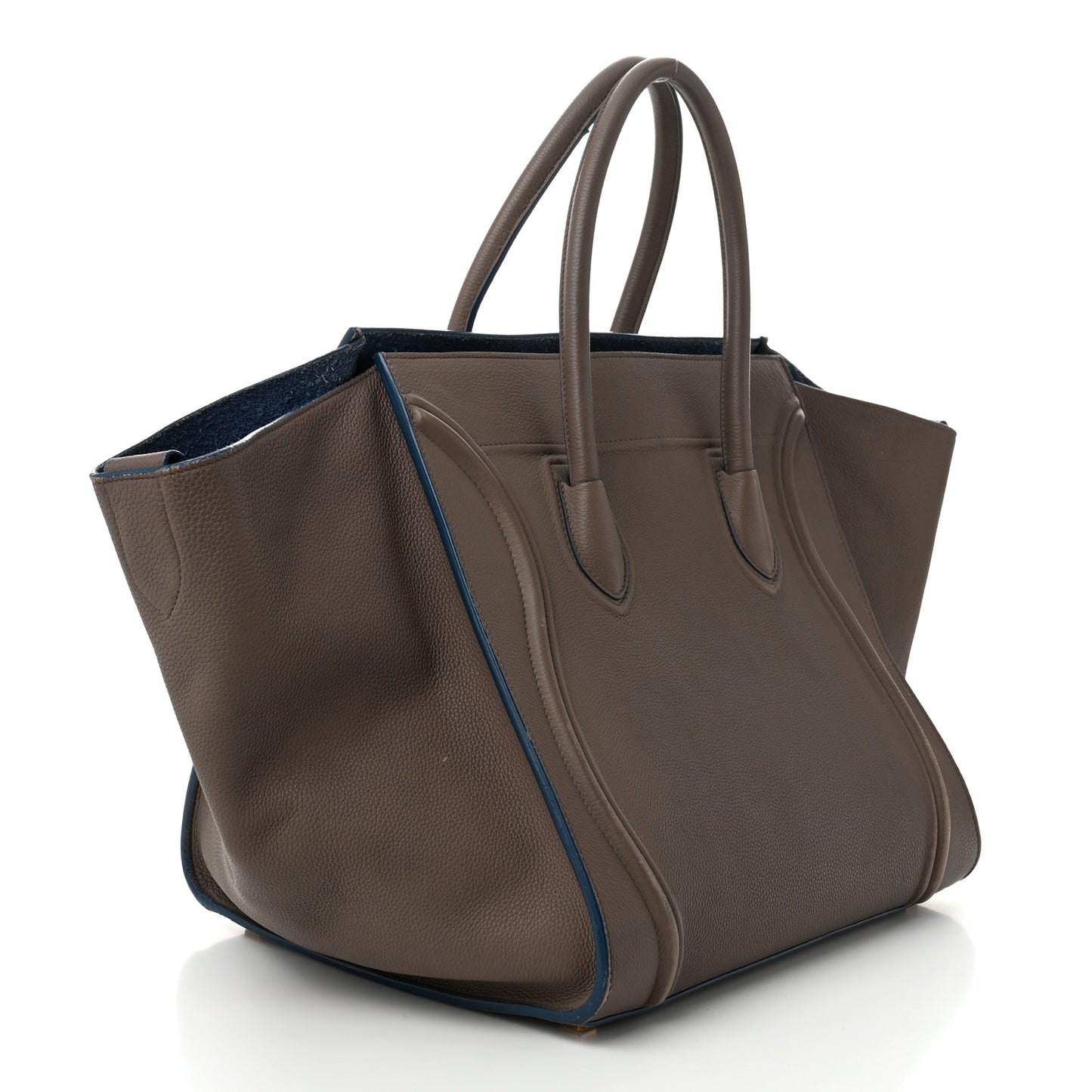 Supple Calfskin Medium Phantom Luggage Grey Blue