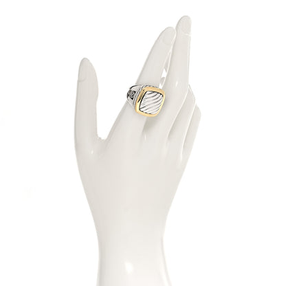 David Yurman Sterling Silver 18K Yellow Gold Carved Cable Ring 52 6 2 of 4