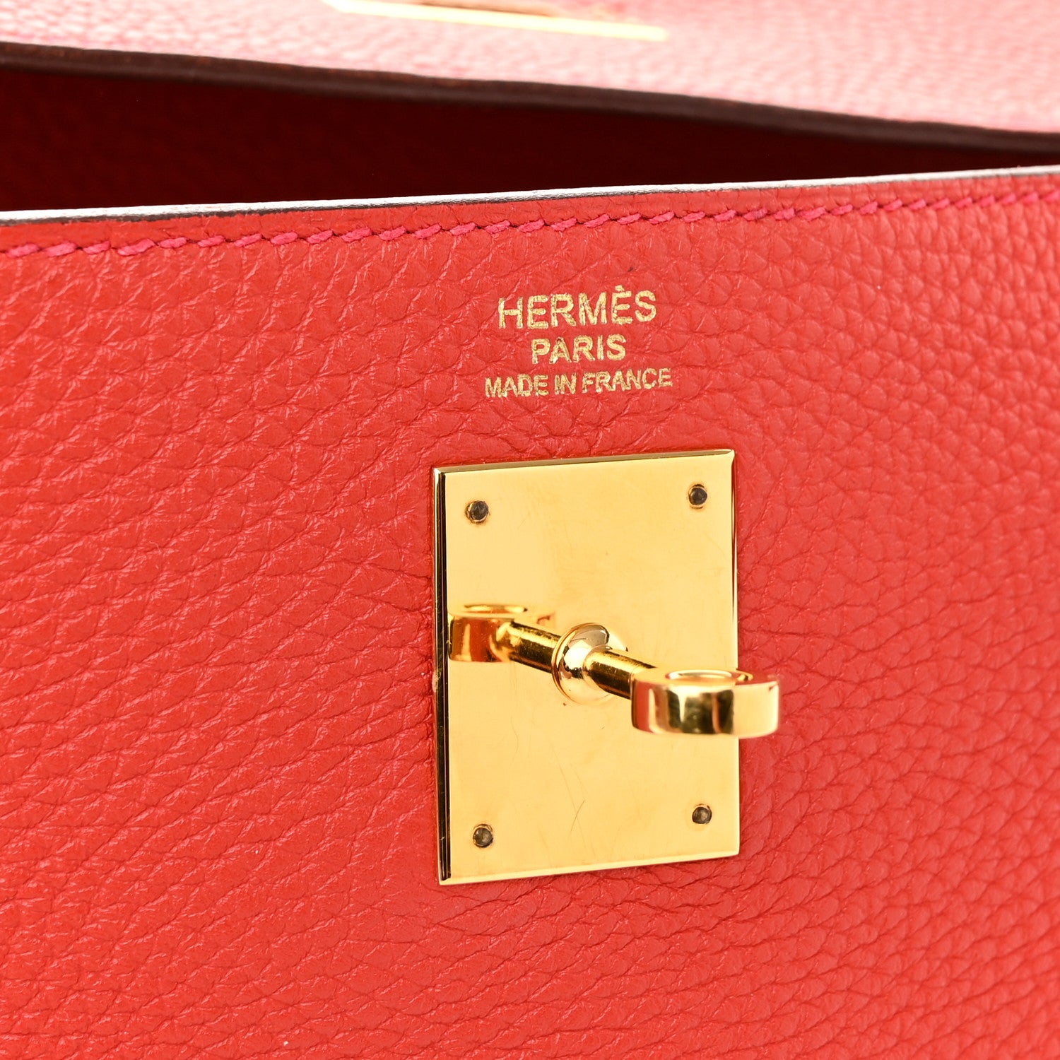 Hermes Togo Kelly Retourne 32 Geranium 6 of 11