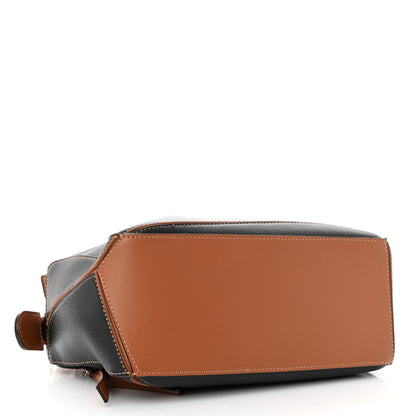 Loewe Calfskin Small Craft Puzzle Bag Tan Black 4 of 11