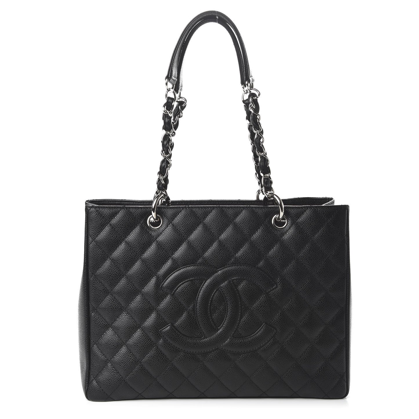 Caviar Quilted Grand Shopping Tote GST Black