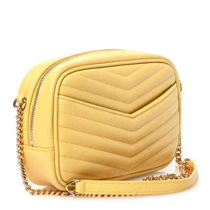 Saint Laurent Grain De Poudre Matelasse Monogram Mini Lou Camera Bag Sunflower 3 of 14