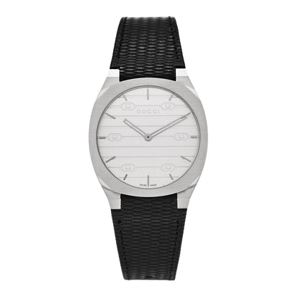 Gucci Stainless Steel Calfskin 38mm 25H Quartz Watch Black 1 of 4