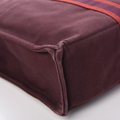 Hermes Canvas Fourre Tout MM Burgundy 12 of 20