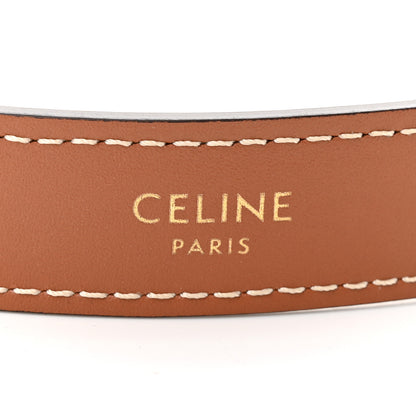 Celine Canvas Calfskin Ava Triomphe Shoulder Bag White 6 of 11