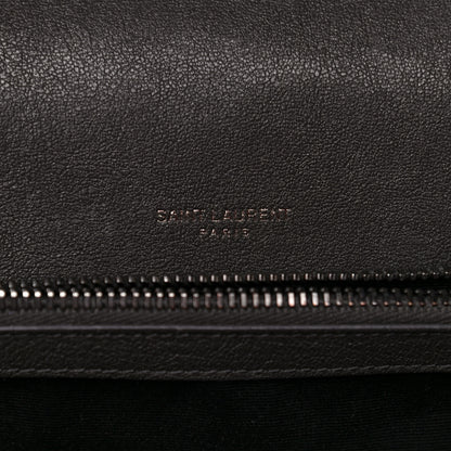 Saint Laurent Sheepskin Matelasse Chevron Monogram Medium College Bag Asphalt 7 of 21