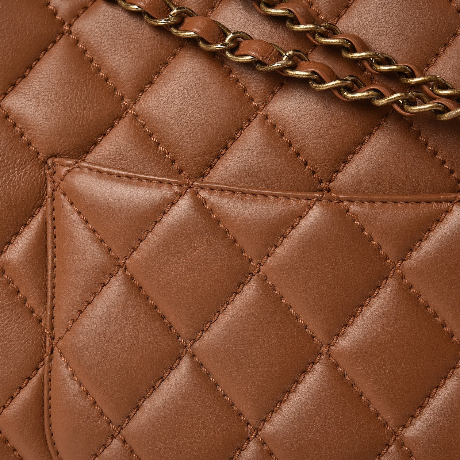 Chanel Lambskin Maxi Blizzard Zip Top Flap Bag Tan 10 of 10