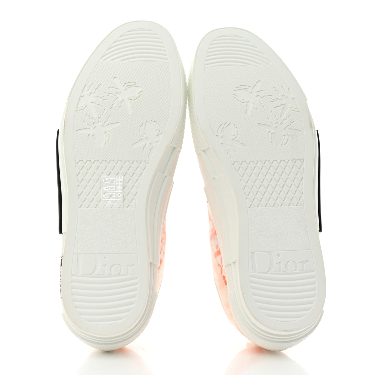 Christian Dior Technical Canvas Oblique Oblique Mens B23 Low Top Sneakers 43 White Orange 5 of 9