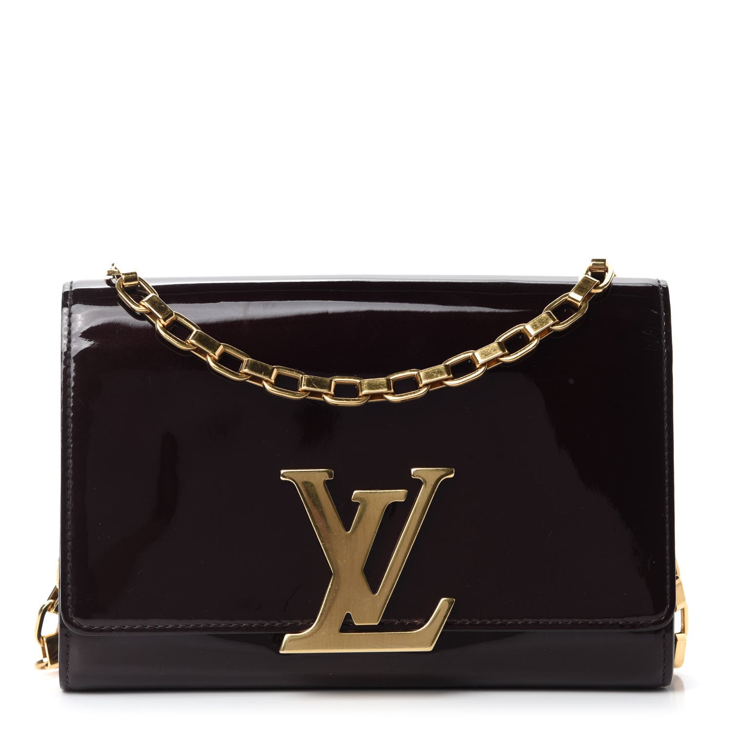 Louis Vuitton Patent Chain Louise GM Amarante 1 of 10