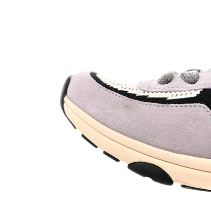 Chanel Mesh Suede Fabric Womens CC Sneakers 39 White Black Purple Dark Purple 8 of 9
