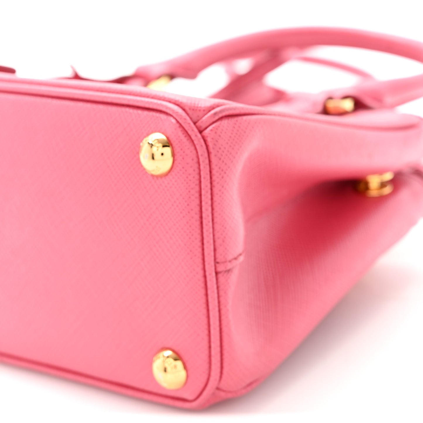 Saffiano Lux Micro Galleria Double Zip Tote Peonia