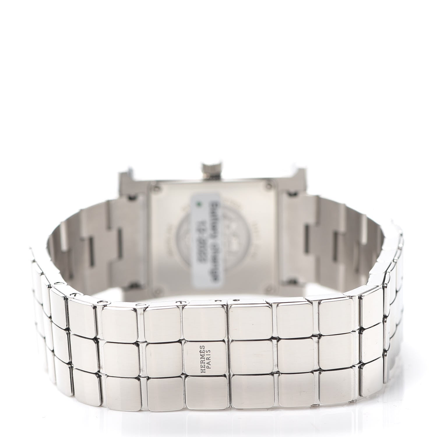 Hermes Stainless Steel Diamond Mother of Pearl 21mm Heure H Hour Quartz Watch 3 of 6