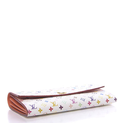 Louis Vuitton Monogram Multicolor Sarah Wallet White Orange 4 of 8