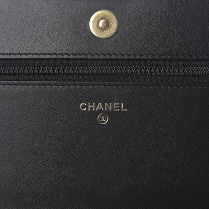 Chanel Caviar Quilted Boy Wallet On Chain WOC Black 8 of 11