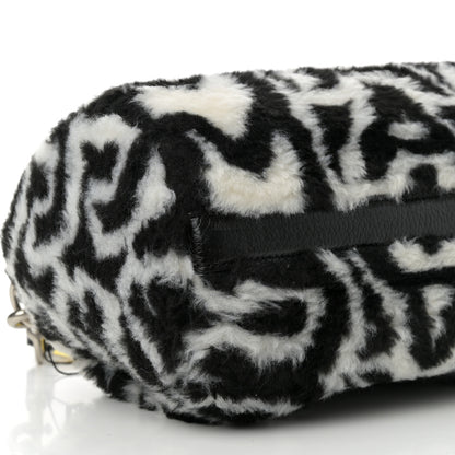 Marc Jacobs Faux Fur The Duffle Top Handle Bag Black White 9 of 10