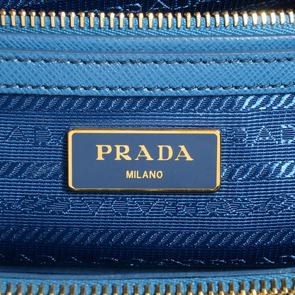 Prada Saffiano Lux Small Double Zip Tote Cobalto 6 of 10