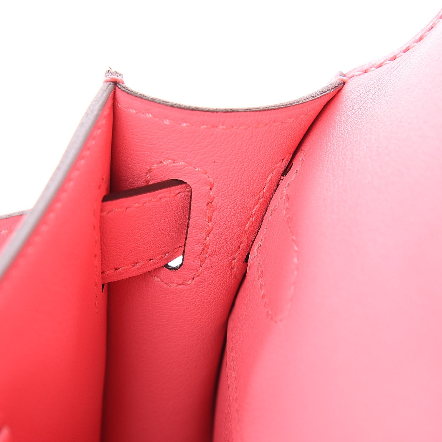 Hermes Swift Kelly Cut Clutch Pochette Rose Azalee 17 of 27