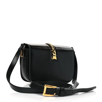 Gucci Azalea Calfskin Mini Sylvie 1969 Flap Messenger Bag Black 3 of 9