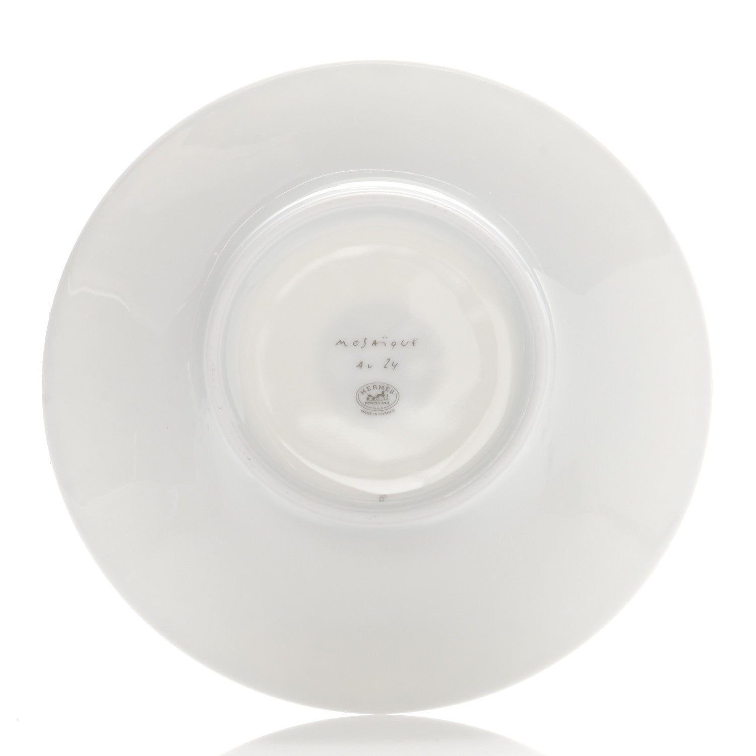 Hermes Porcelain Mosaique Au 24 Platine Tea Cup And Saucer Set Of 2 Platinum 5 of 10