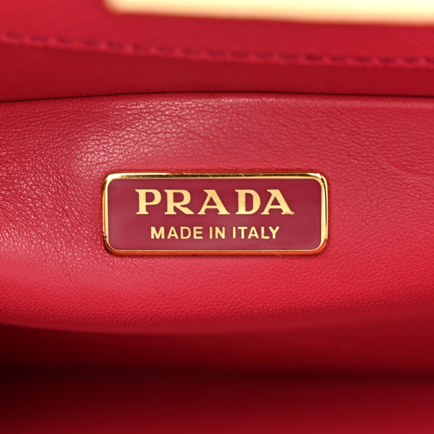 Prada Montone Shearling Fox Fur Saffiano Shoulder Bag Begonia Cammello 6 of 11