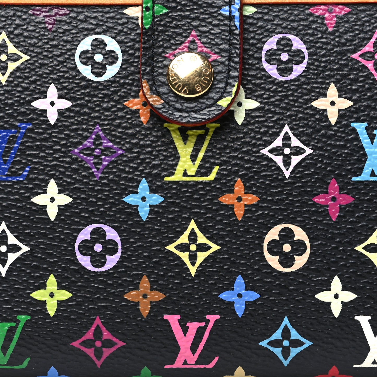 Monogram Multicolor French Purse Wallet Black