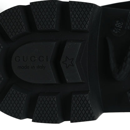 Gucci Calfskin Crystal GG Trip Chelsea Ankle Boots 38.5 Black 6 of 8
