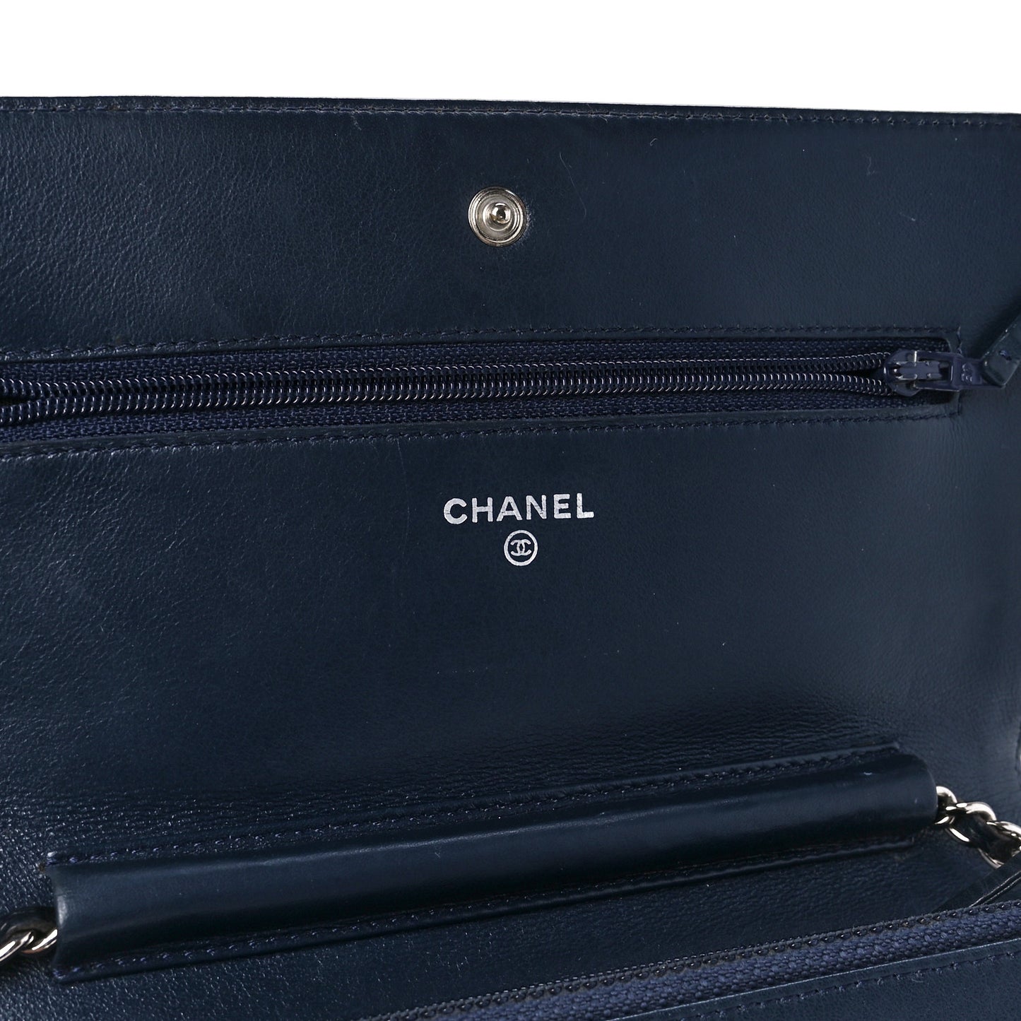 Caviar Timeless CC Wallet on Chain WOC Navy Blue