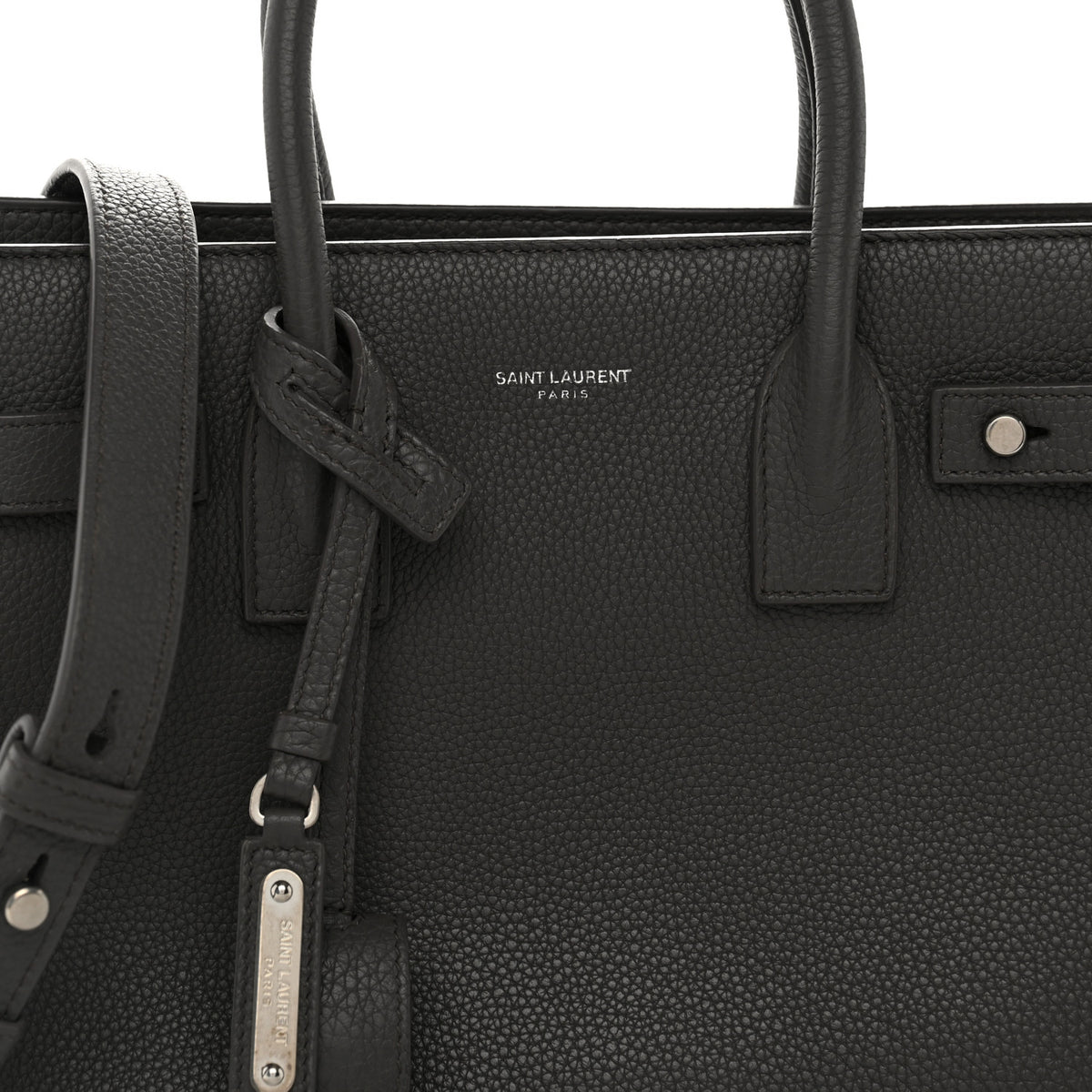 Grained Calfskin Baby Supple Sac De Jour Fog