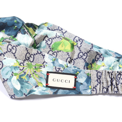 Gucci Silk Monogram Blooms Print Headband Blue 2 of 3