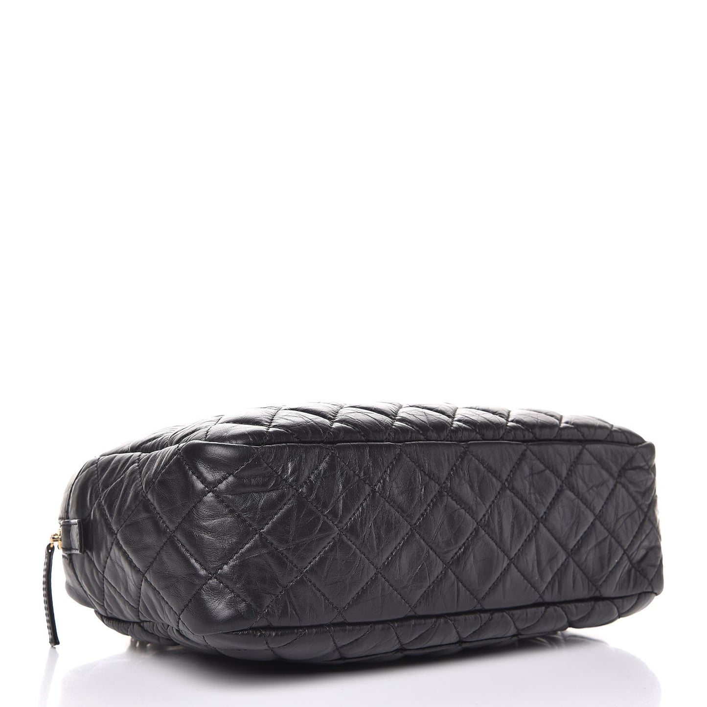 Aged Calfskin Quilted Medium Reissue Camera Case Black