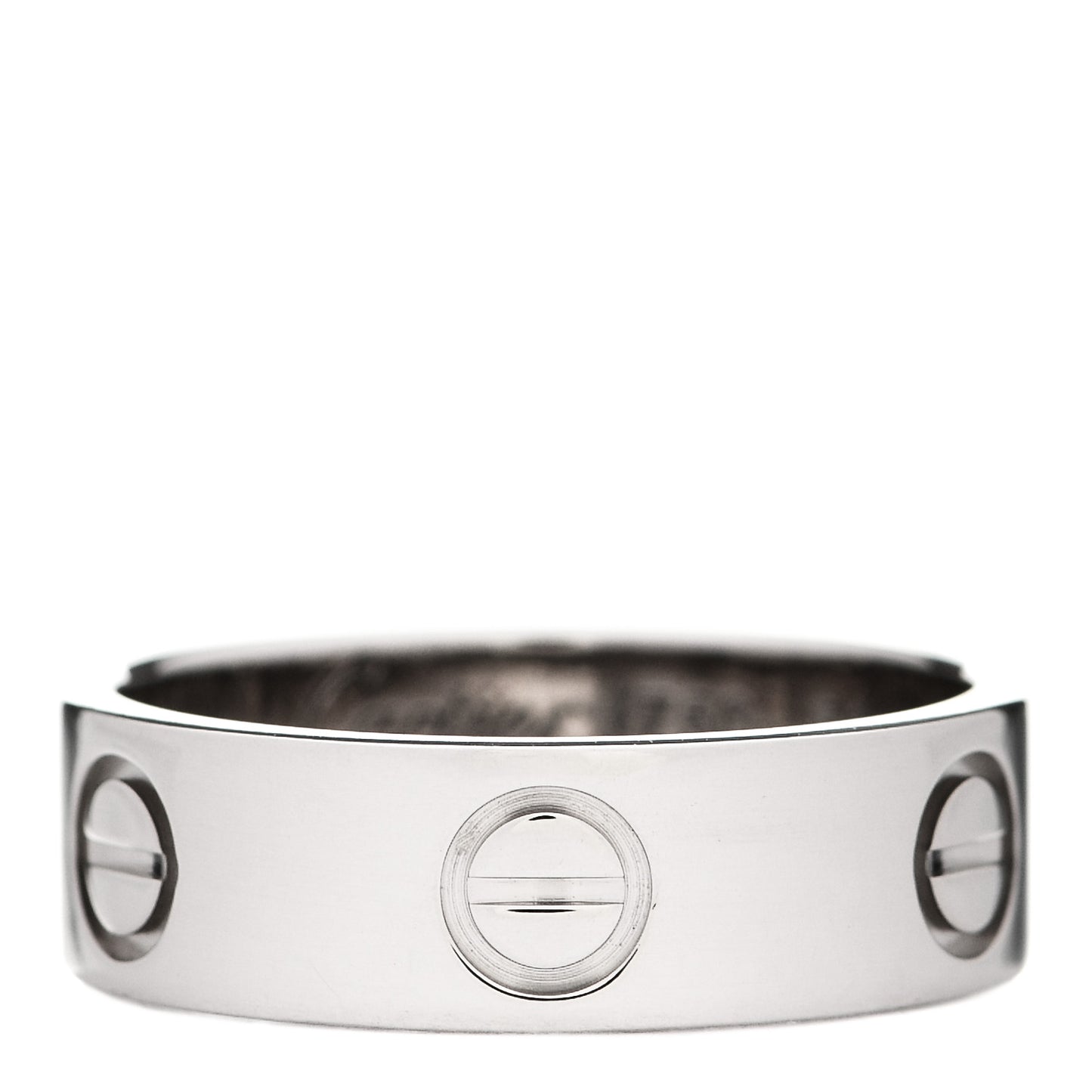 18K White Gold 5.5mm LOVE Ring 51 5.75