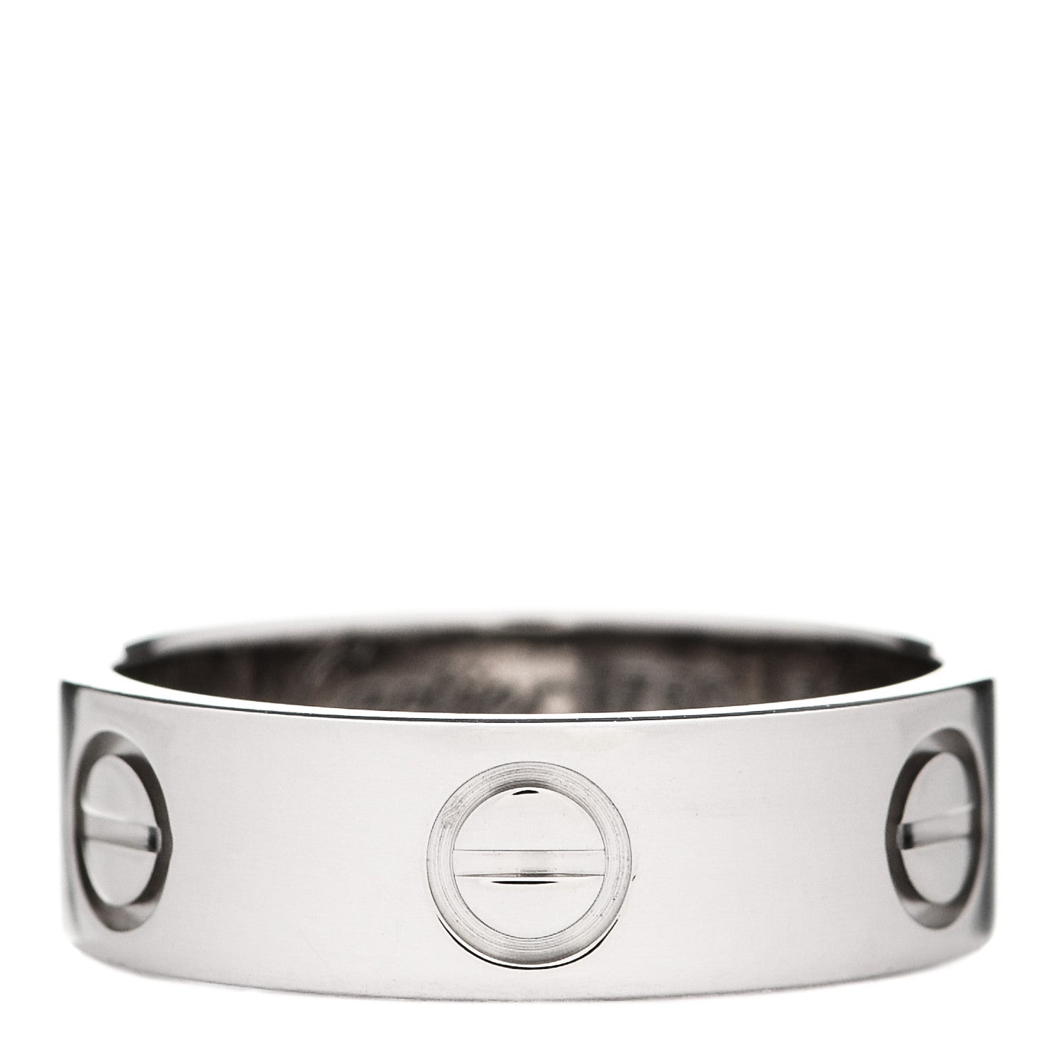 Cartier 18K White Gold 5.5mm LOVE Ring 51 5.75 1 of 4