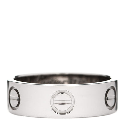 Cartier 18K White Gold 5.5mm LOVE Ring 51 5.75 1 of 4