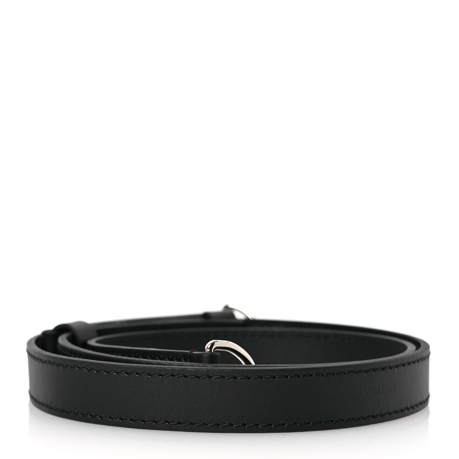Louis Vuitton Calfskin 20mm Adjustable Shoulder Strap Black 2 of 3