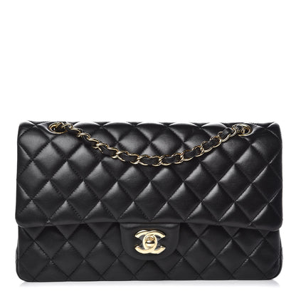Chanel Lambskin Quilted Medium Double Flap Black 1 of 10