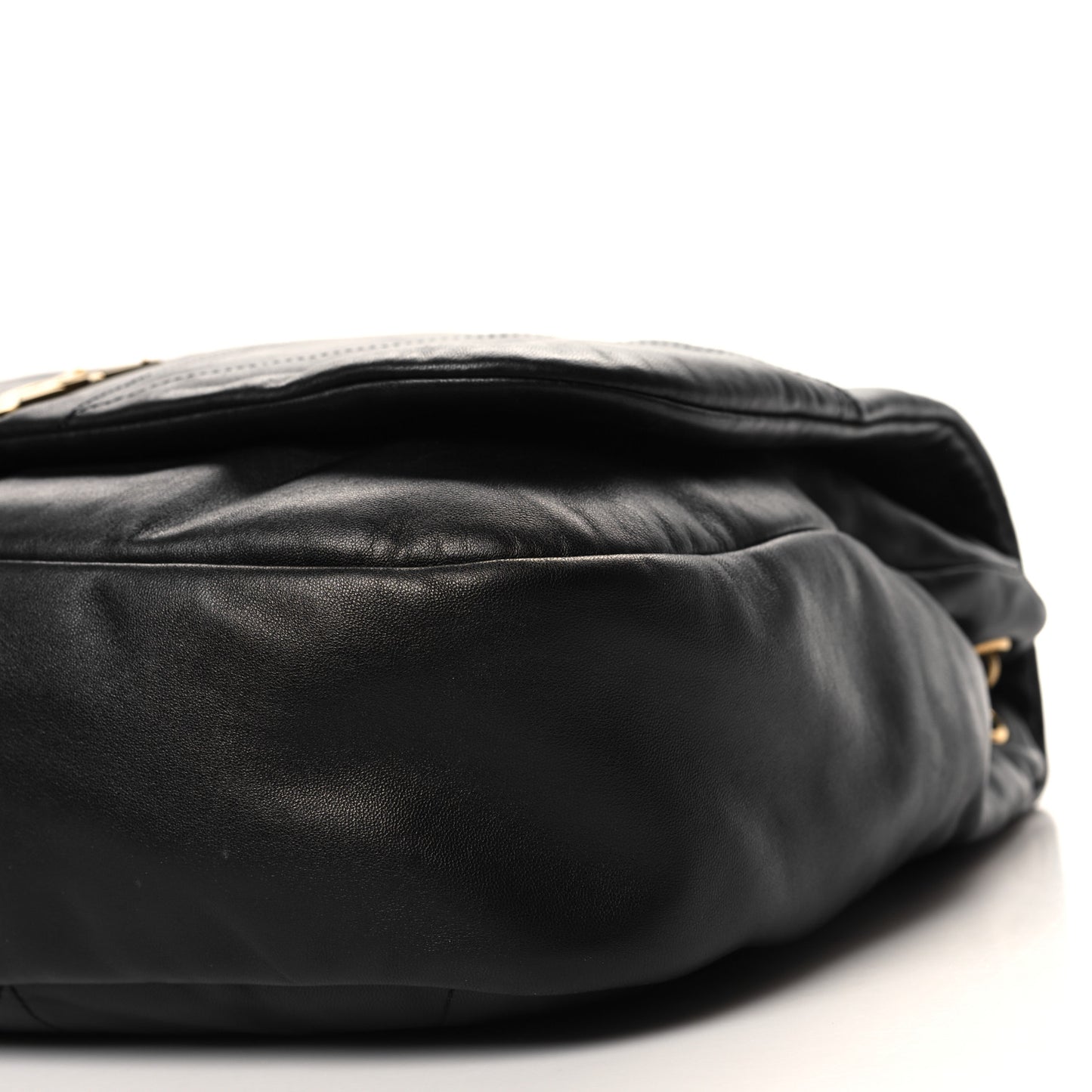 Lambskin Matelasse Monogram Large Jamie 4.3 Black
