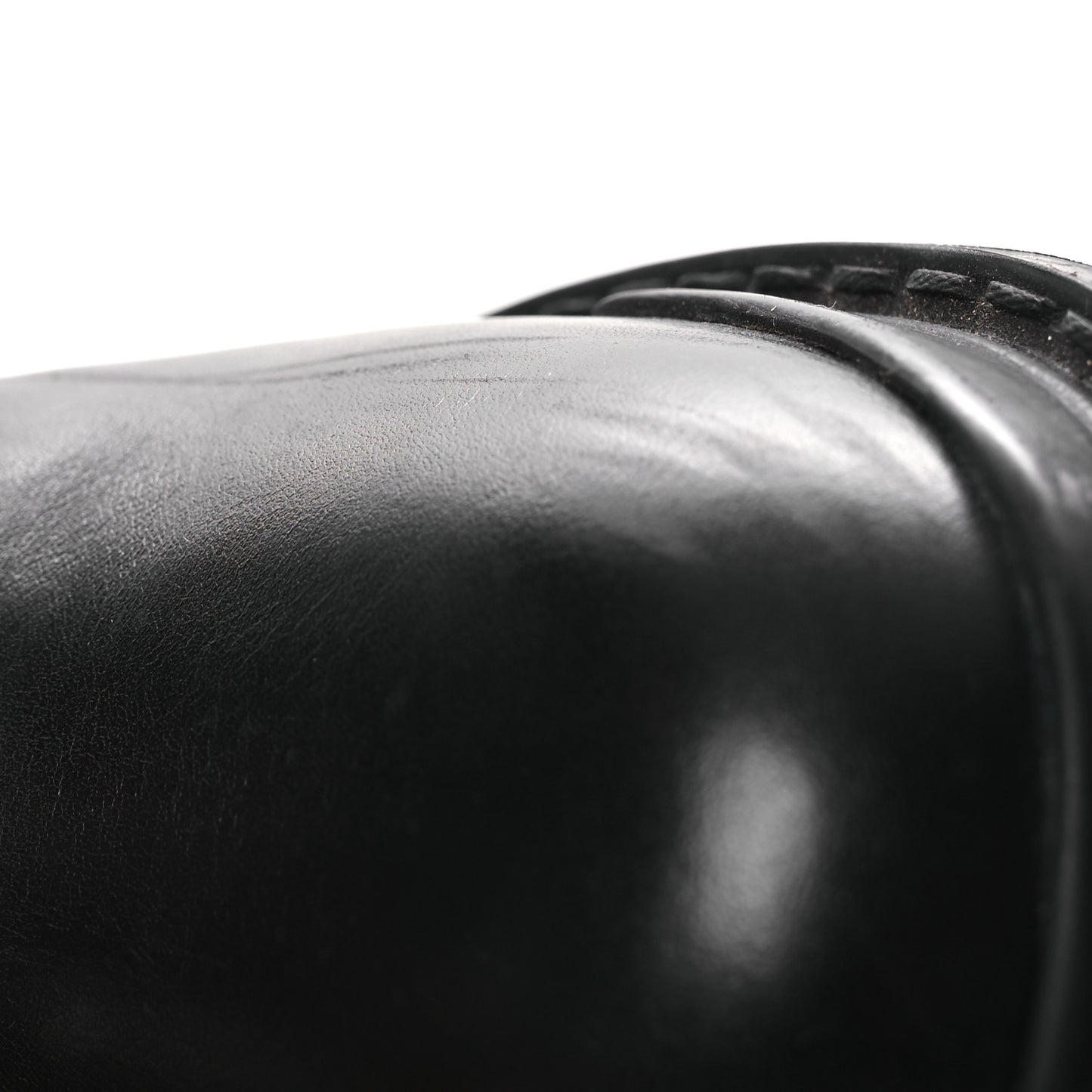 Calfskin Tonal Roman Stud Combat Boots 39 Black