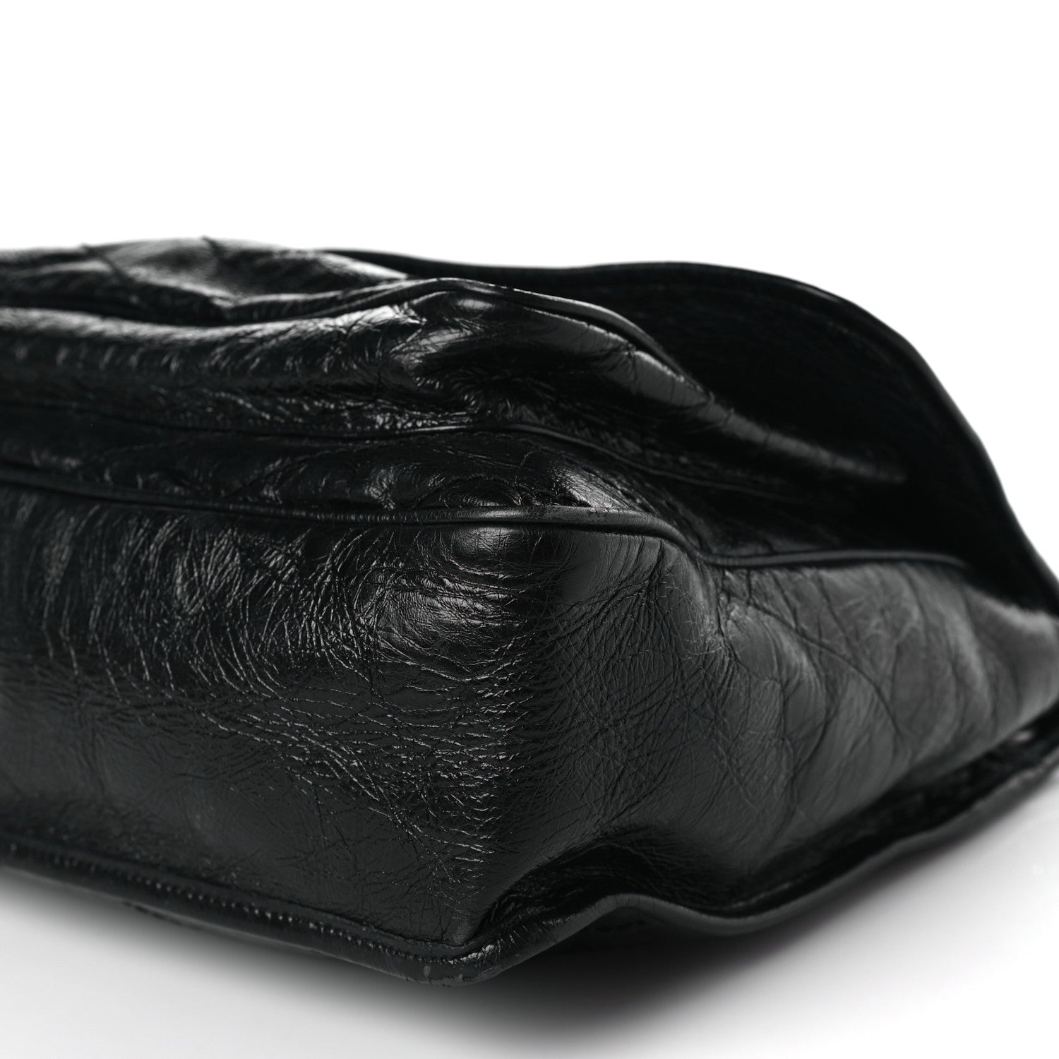 Saint Laurent Crinkled Calfskin Matelasse Monogram Large Niki Chain Satchel Black 9 of 9