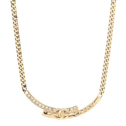 Chanel Crystal CC Choker Necklace Gold 1 of 4