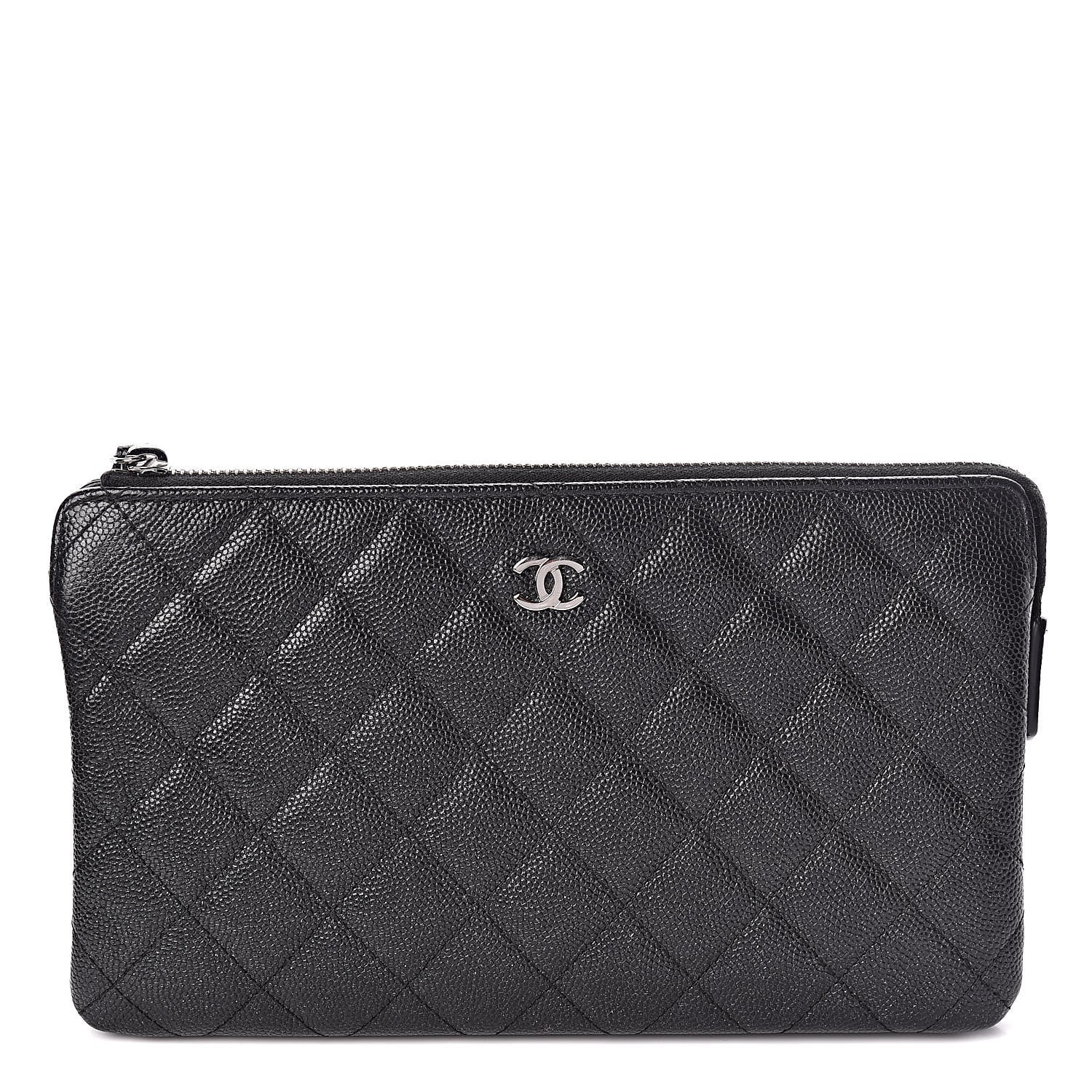 Chanel Caviar Quilted Small Zipped Pouch Black 1 of 8