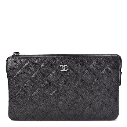 Chanel Caviar Quilted Small Zipped Pouch Black 1 of 8