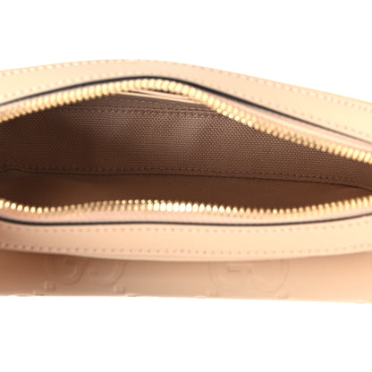 Gucci Calfskin GG Super Mini Debossed Chain Wallet Light Beige 5 of 10