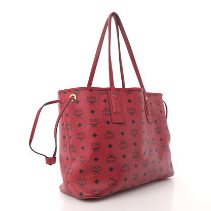 MCM Visetos Medium Liz Reversible Shopper Tote Ruby Red 5 of 26