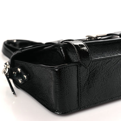 Proenza Schouler Crinkled Patent Calfskin Tiny PS1 Satchel Black 7 of 8