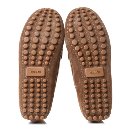 Gucci Suede Womens Horsebit Driver Loafer 36 Brown 6 of 10