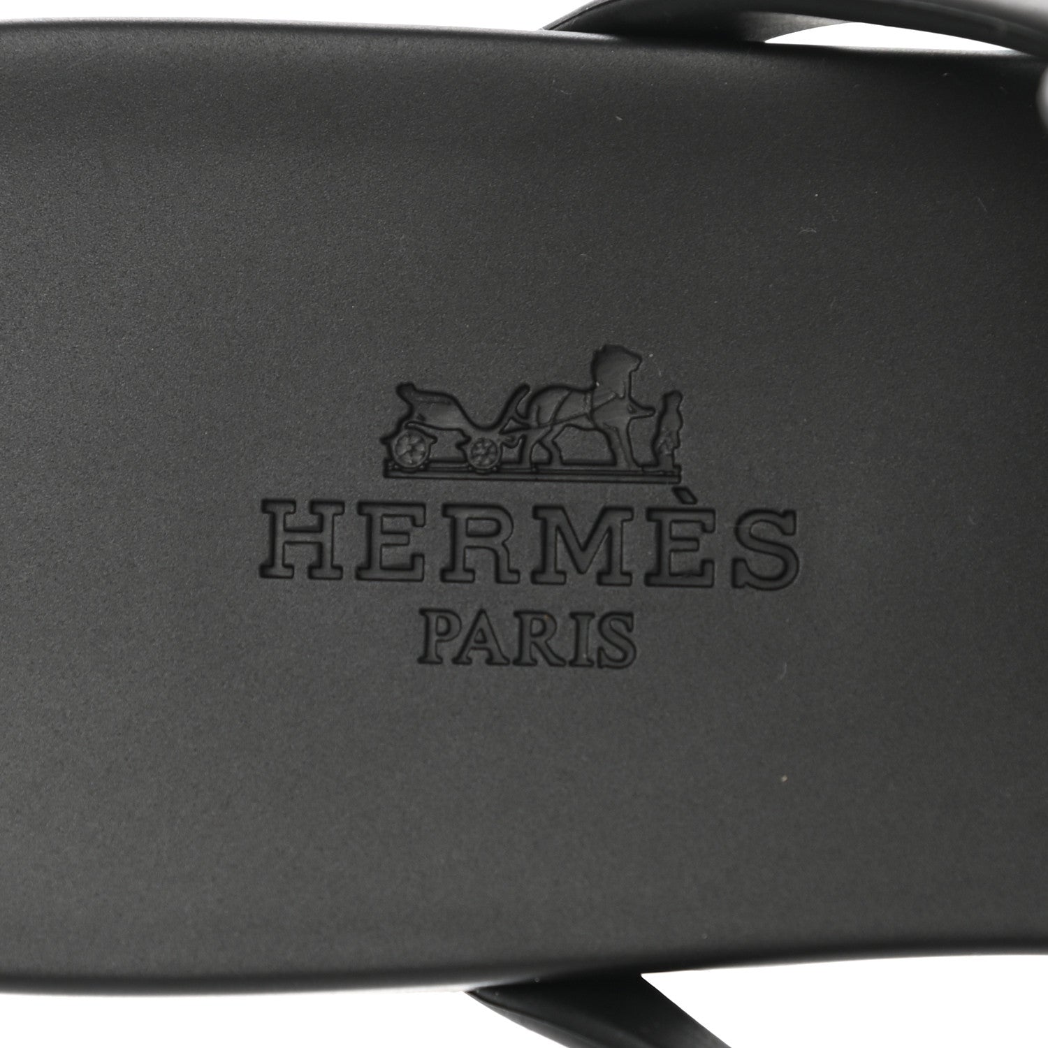 Hermes Rubber Womens Egerie Sandals 38 Black 7 of 9