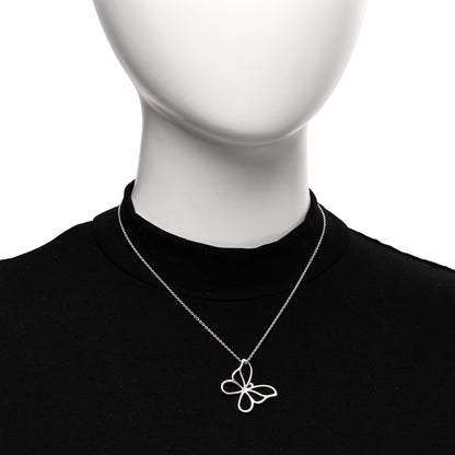 Tiffany Sterling Silver Butterfly Pendant Necklace 2 of 4